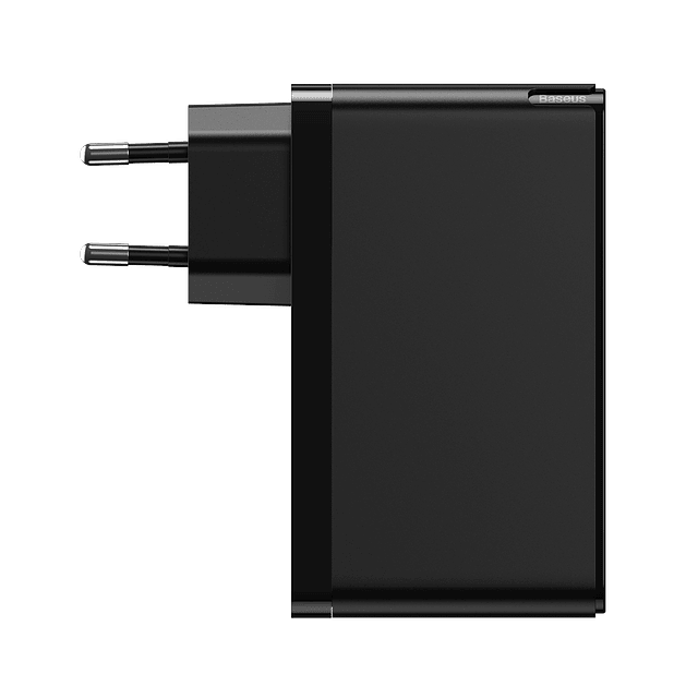 Cargador GaN2 de Carga Rápida 120W 2C + U Negro  + Cable 100W Tipo C a Tipo C 1m