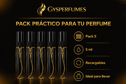 MINI FRASCO CON ATOMIZADOR 5ML VIDRIO / PACK 5UN
