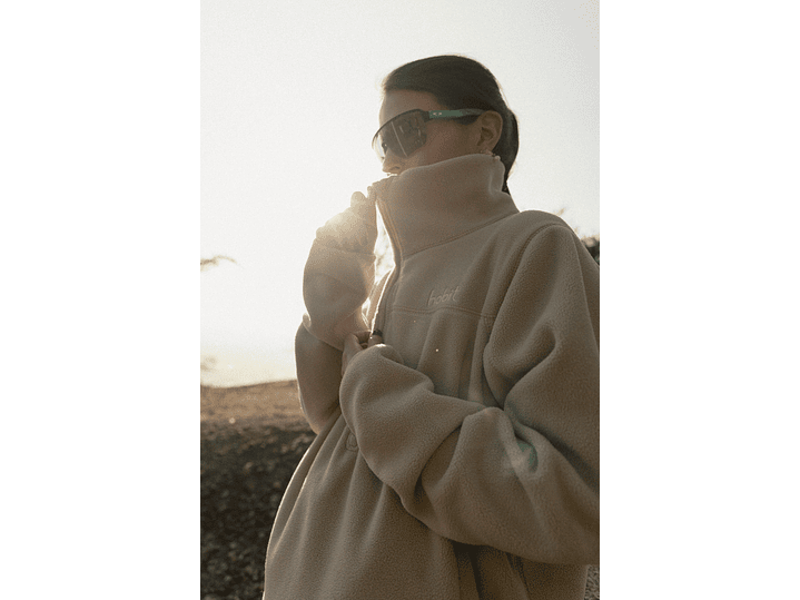 Polar medio cierre mujer beige 1