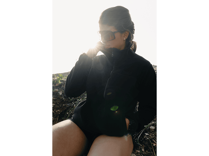 Polar medio cierre mujer negro 3