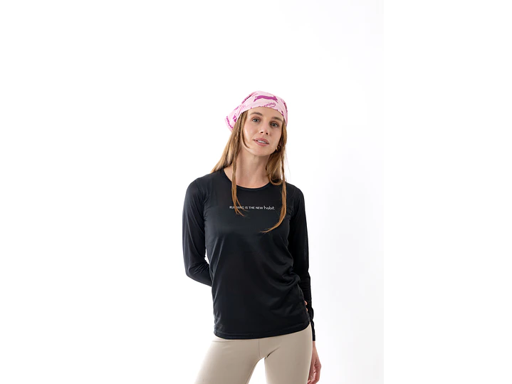 PRE ORDER - Polera running is the new habit negra  4