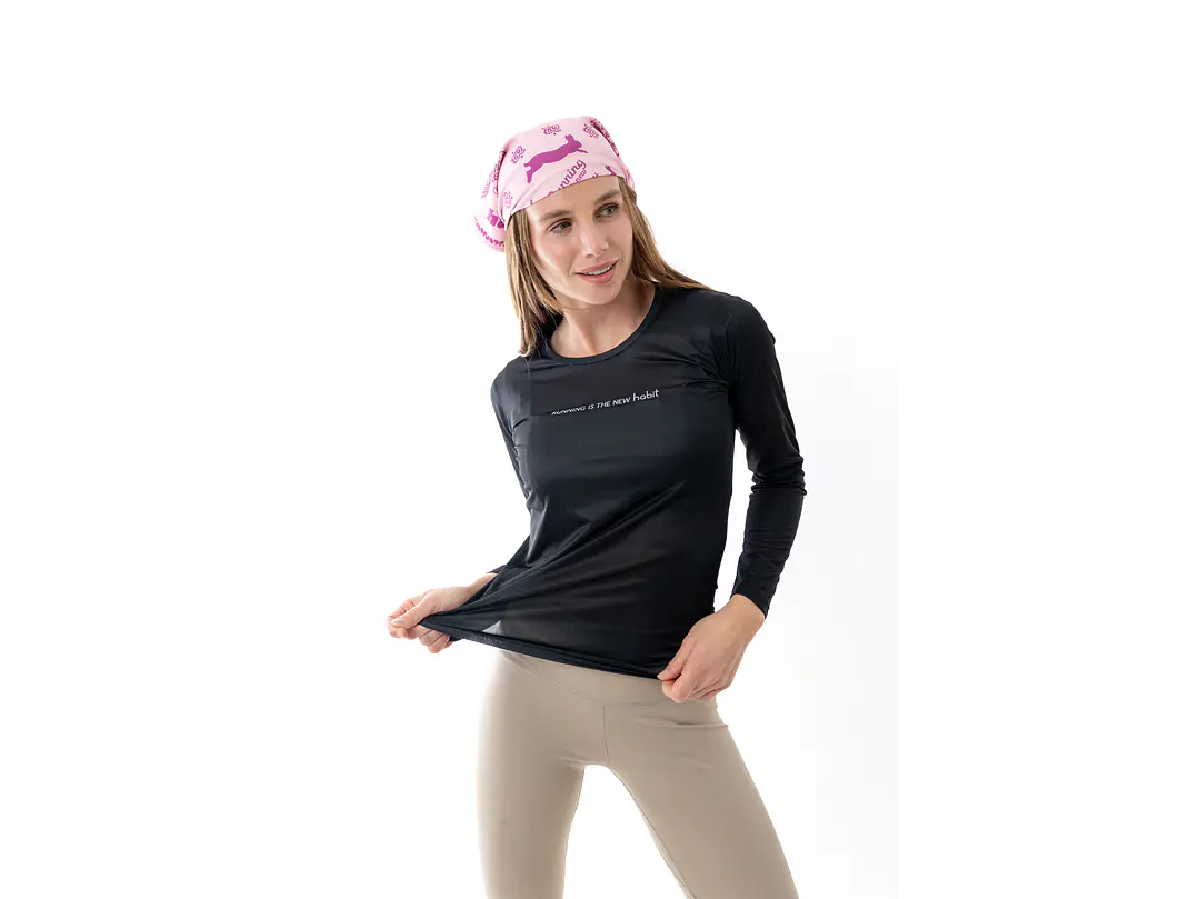 PRE ORDER - Polera running is the new habit negra  8