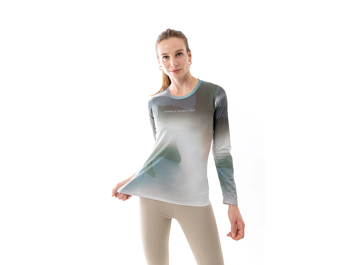 PRE ORDER - Polera running is the new habit verde 4