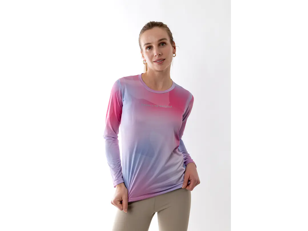 PRE ORDER - Polera running is the new habit rosada 4