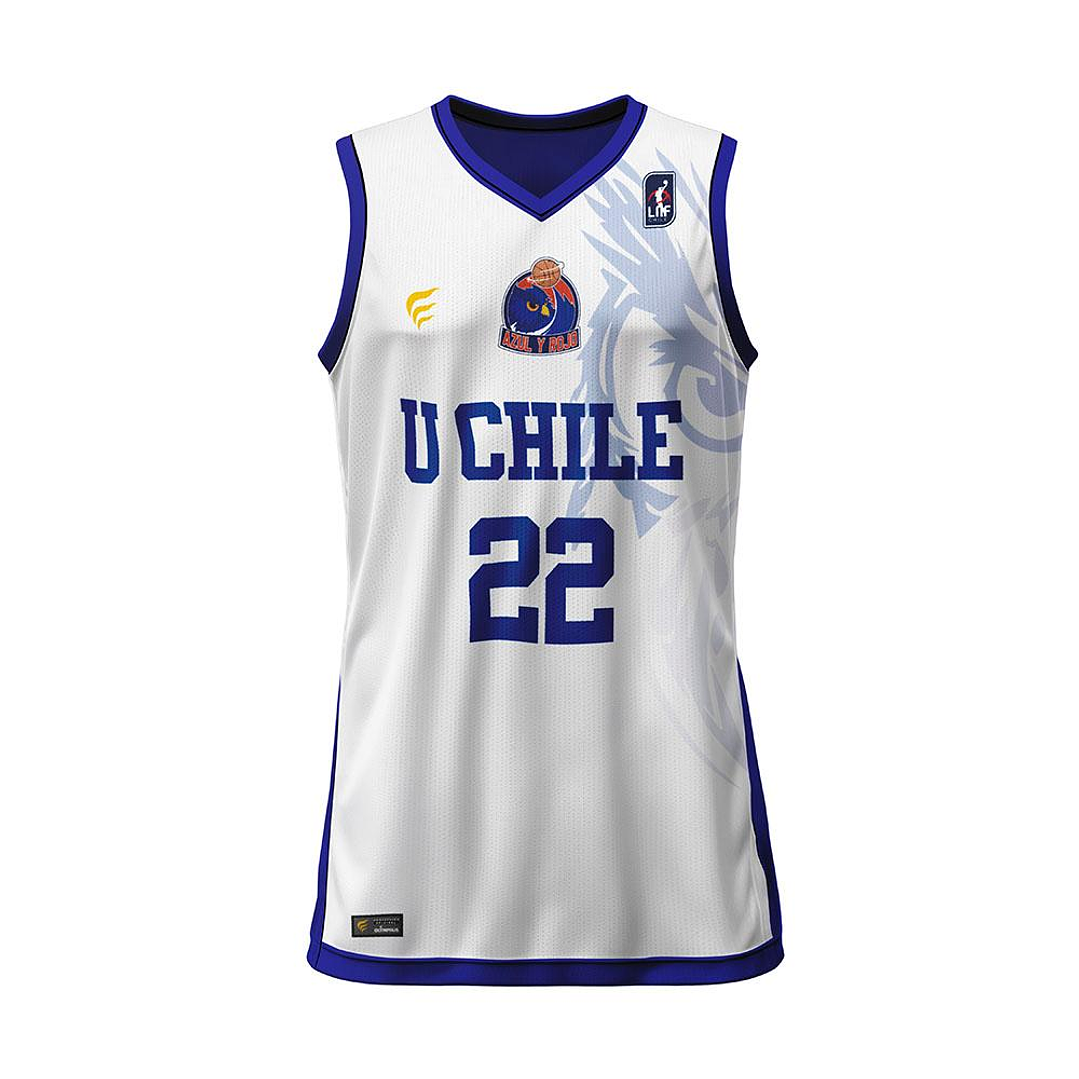 CAMISETA BÁSQUETBOL AZUL Y ROJO (Personalizada) 3