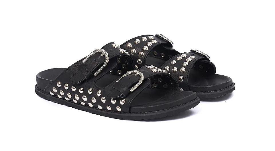 LAYAN SANDALS black | silver 3