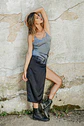 AURORA LONG DRESS grey/black - thumbnail 2