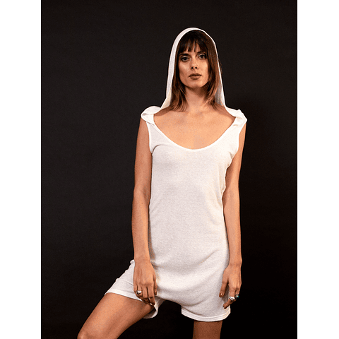 HAKA SHORTS JUMPSUIT white