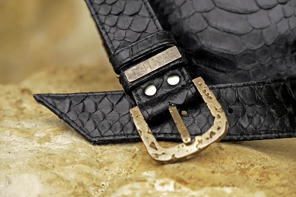 ASH PYTHON BAG black | brass 6