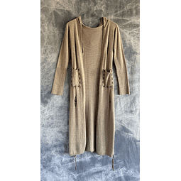 NARYA LONG CARDIGAN bone