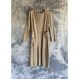 NARYA LONG CARDIGAN tan