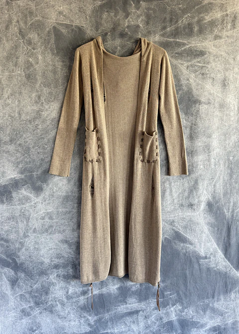 NARYA LONG CARDIGAN tan