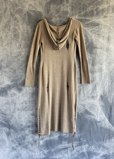 NARYA LONG CARDIGAN tan