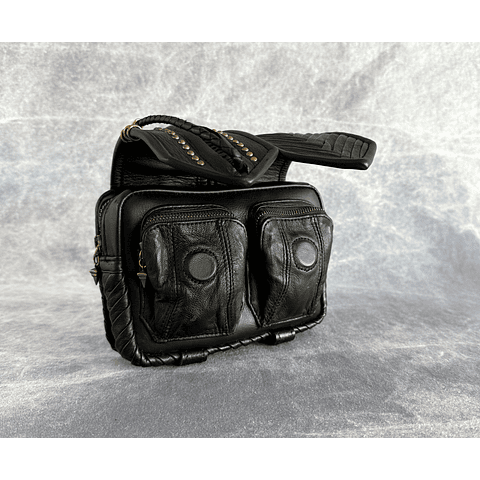 NERVA BAG black | brass