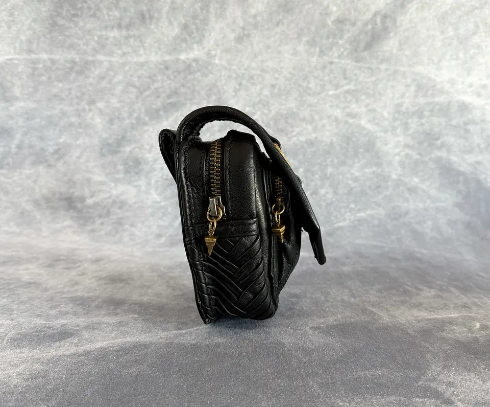 NERVA MINI BAG black | brass 3