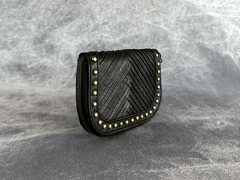 ZANE WALLET black | brass