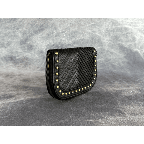 ZANE WALLET black | brass