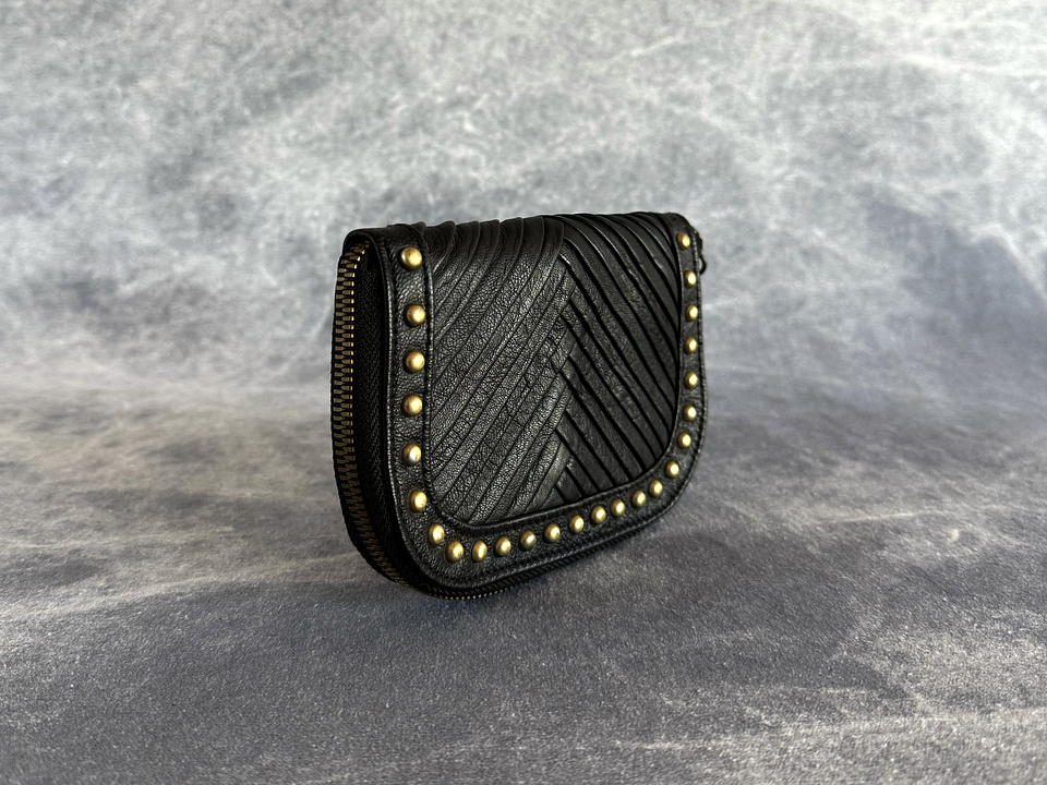 ZANE WALLET black | brass 2