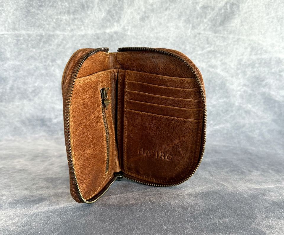 ZANE WALLET camel | brass 3