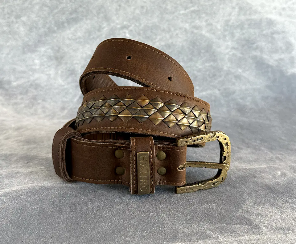 ASMI BELT brown | brass 2