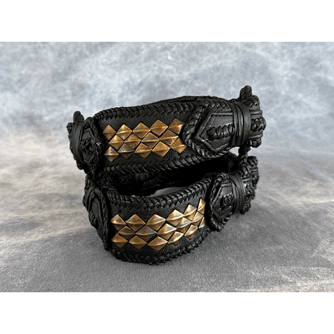 SHEA BOOT CUFFS black | brass