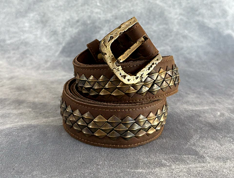 ASMI BELT brown | brass
