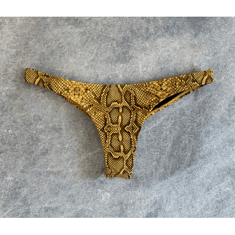 THEA BOTTOM gold snake skin
