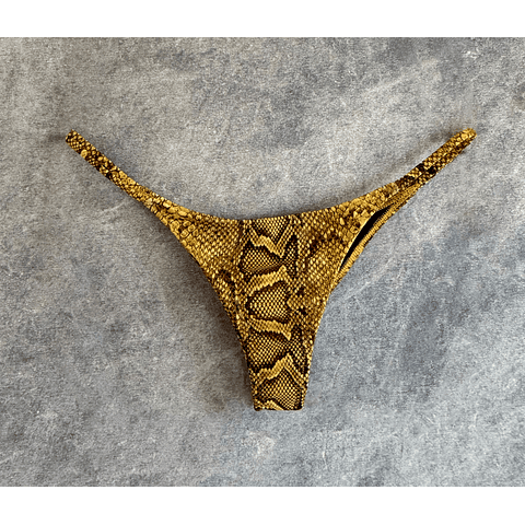 IRIS BOTTOM gold snake skin