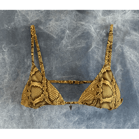 THEA TOP gold snake skin