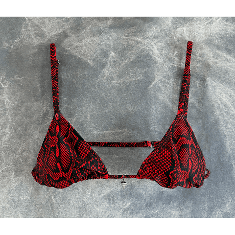 THEA TOP red snake skin  