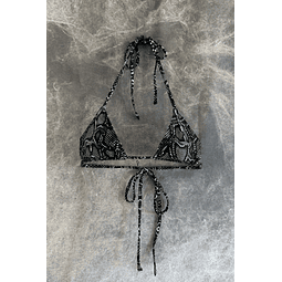 IRIS TOP black snake skin 