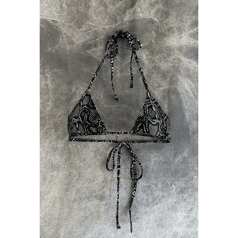 IRIS TOP black snake skin 