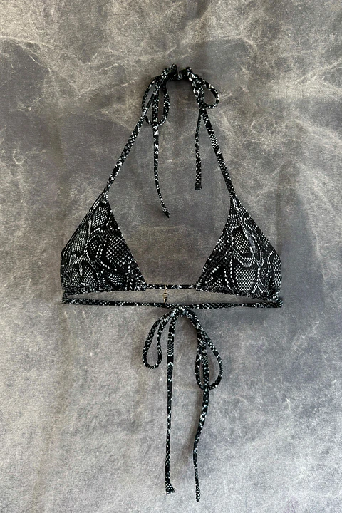 IRIS TOP black snake skin 