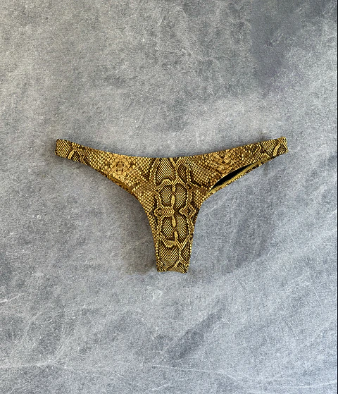 THEA BOTTOM gold snake skin