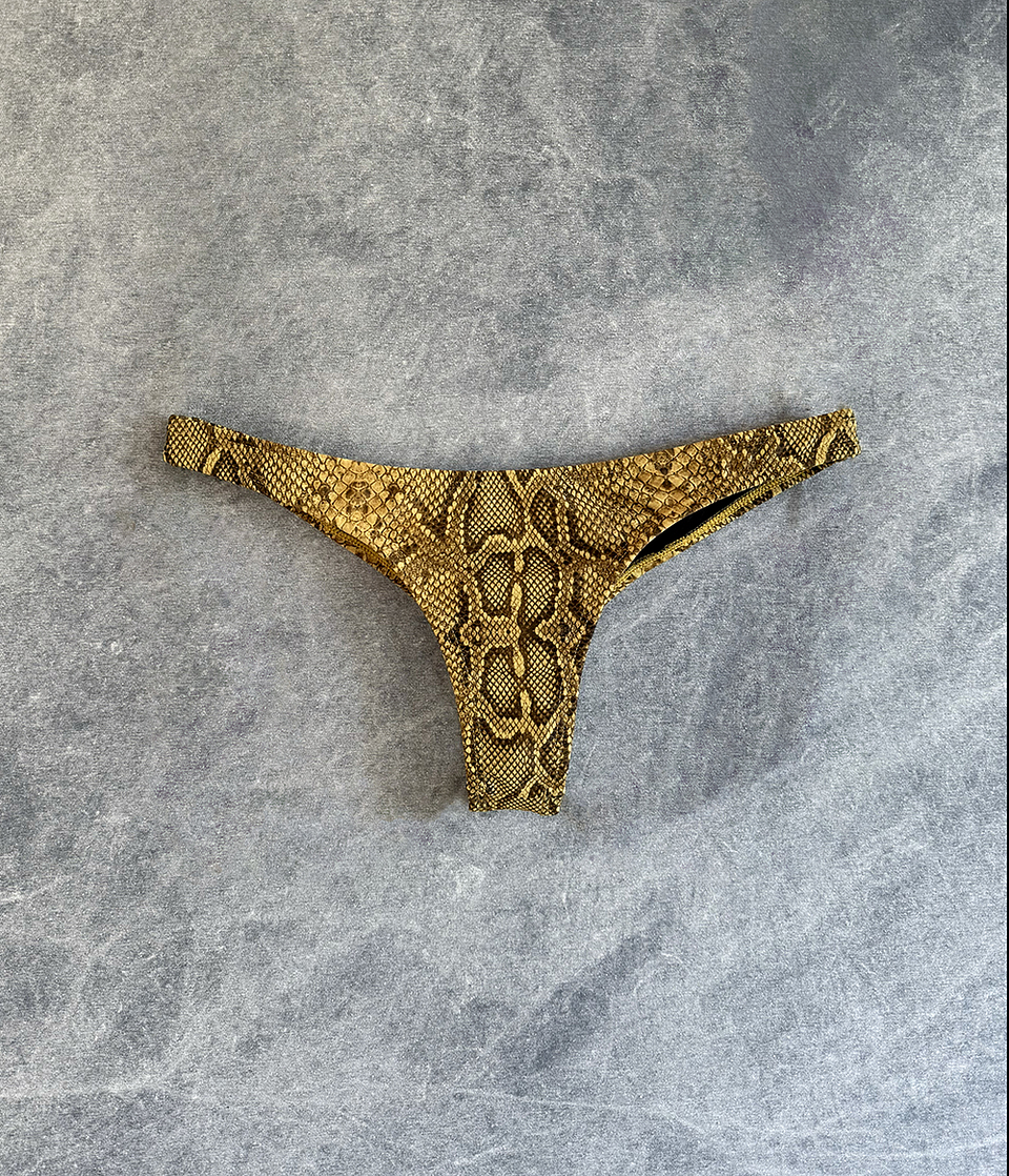 THEA BOTTOM gold snake skin 1