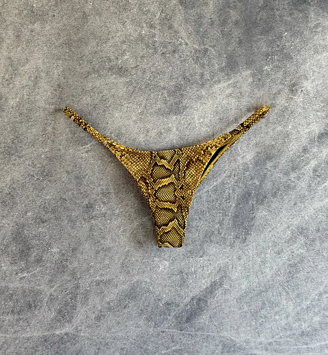IRIS BOTTOM gold snake skin