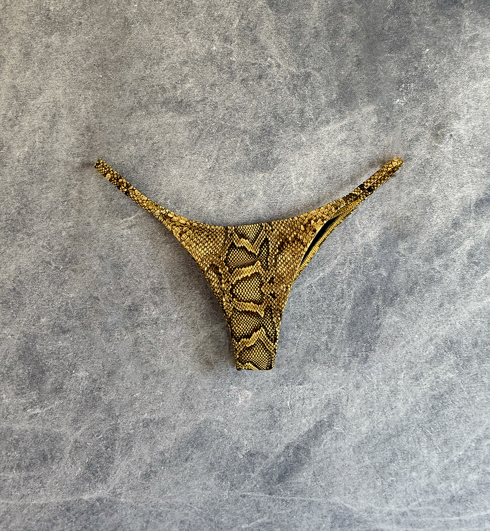 IRIS BOTTOM gold snake skin 1