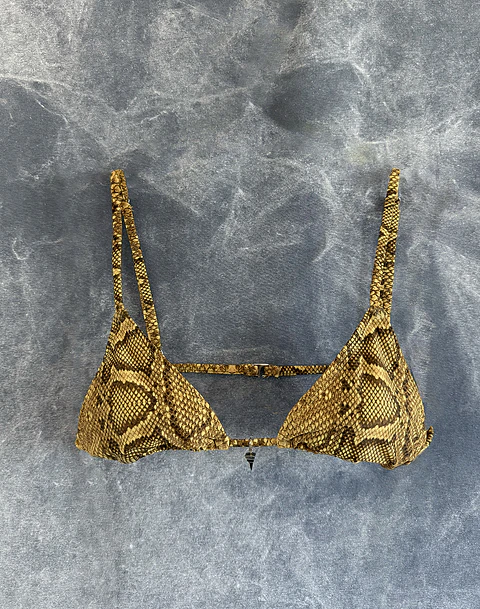 THEA TOP gold snake skin