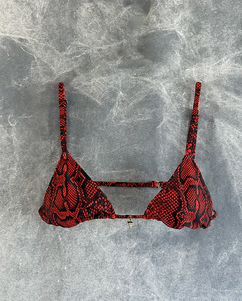THEA TOP red snake skin  