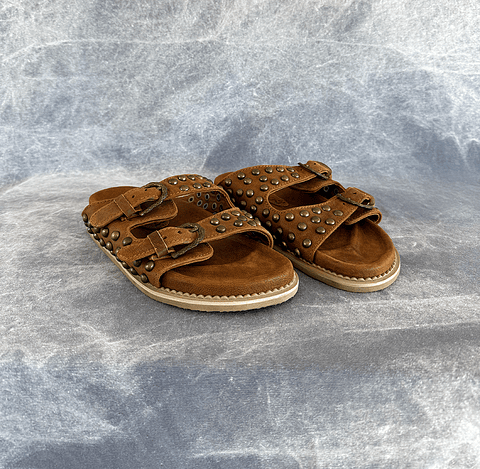 LAYAN SANDALS camel | brass