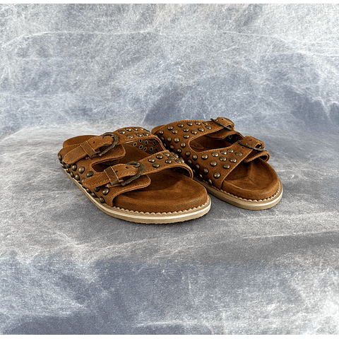 LAYAN SANDALS camel | brass