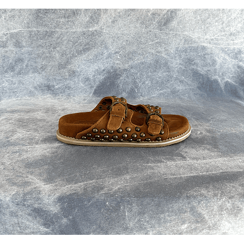 LAYAN SANDALS camel | brass