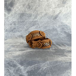 SHEA BOOT CUFFS camel | brass