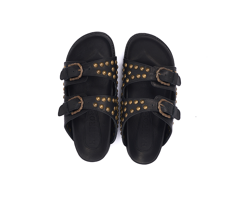 LAYAN SANDALS black | brass 1
