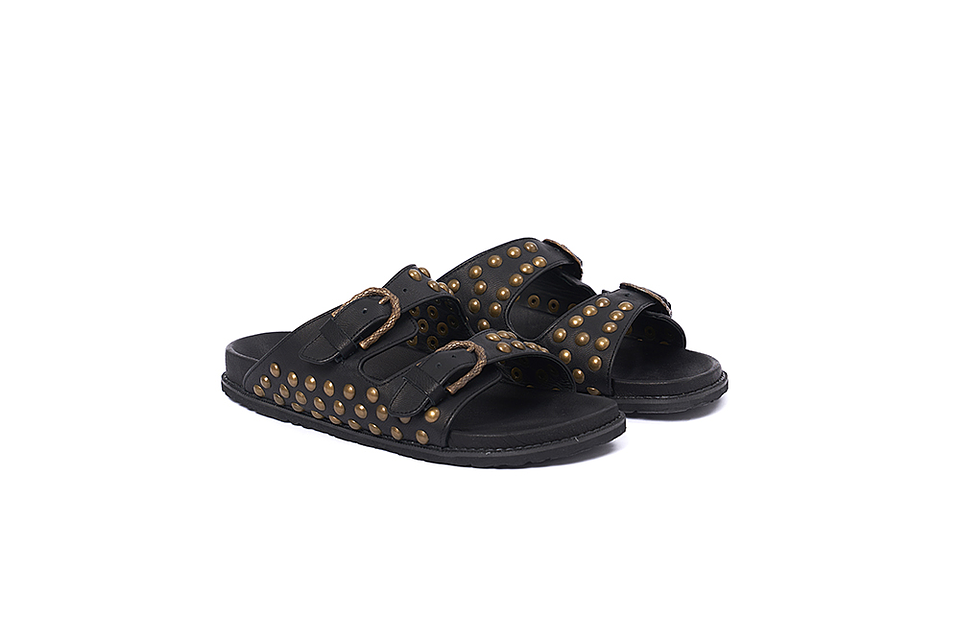 LAYAN SANDALS black | brass 3