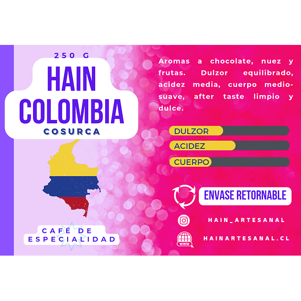 Café Circular de Especialidad Hain Colombia Cosurca envase reutilizable 2