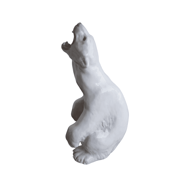 Porcelana oso polar rugiendo 1