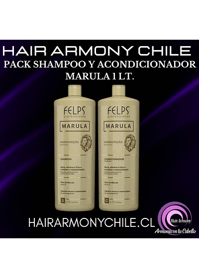  PACK SHAMPOO Y ACONDICIONADOR MARULA      1 LITRO