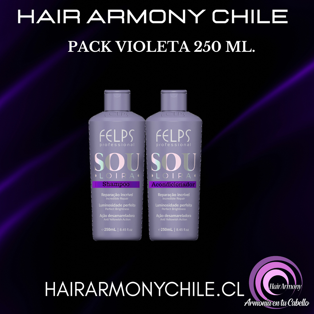 PACK SHAMPOO Y ACONDICIONADOR VIOLETA 250 ml.