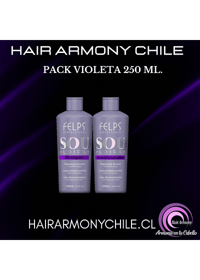 PACK SHAMPOO Y ACONDICIONADOR VIOLETA 250 ml.
